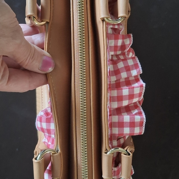 Strawberry Shortcake Gingham Basket Crossbody Bag Handbag - Picture 6 of 8